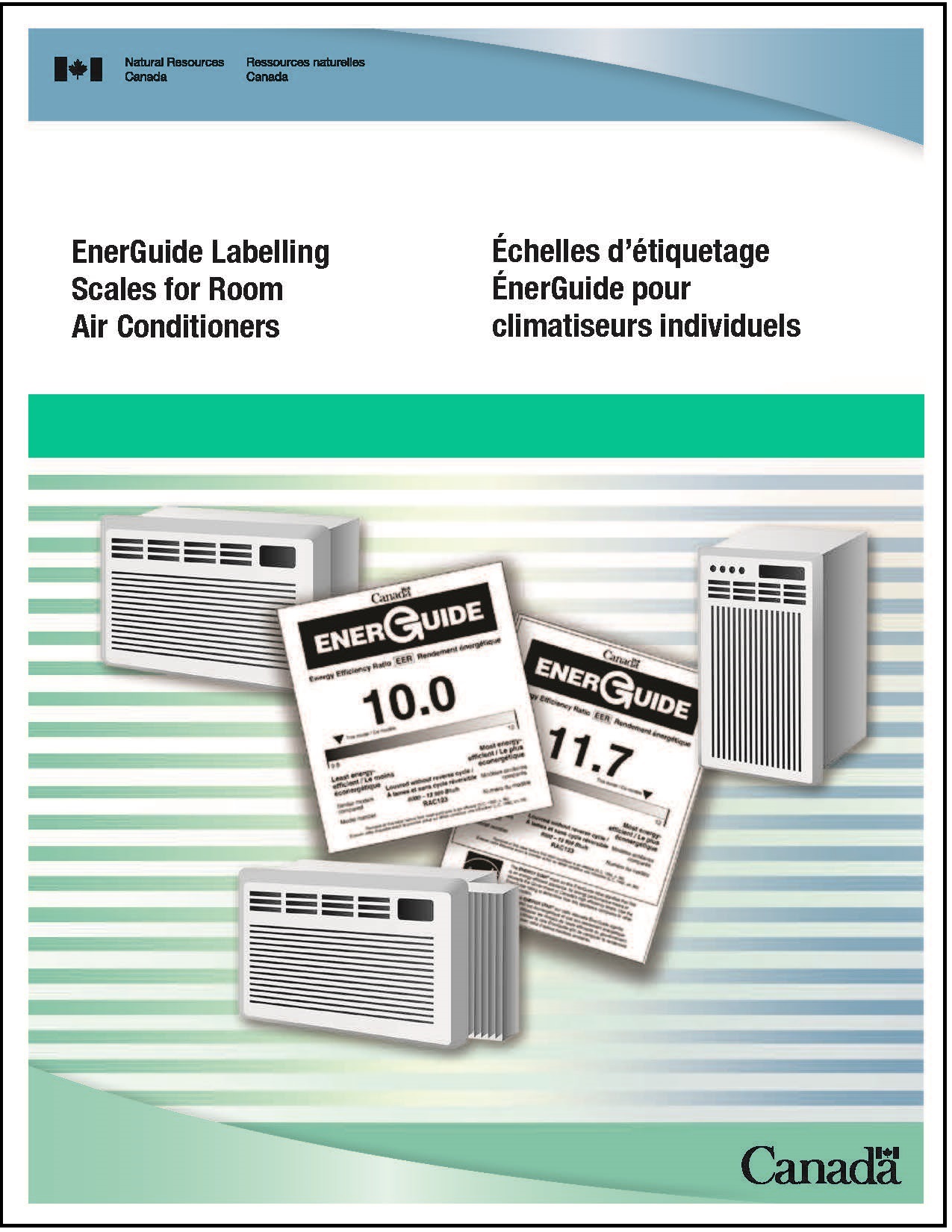 Couverture de Échelles d'étiquetage ÉnerGuide pour les climatiseurs individuels